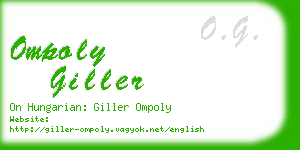 ompoly giller business card